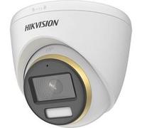 Hikvision Turbo HD Camera with ColorVu DS-2CE72DF3T-FS - Caméra de surveillance - tourelle - anti-poussière / étanche - couleur (Jour et nuit) - 2 MP - 1080p - montage M12 - Focale fixe - audio - comp