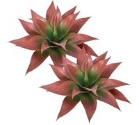 Hilai Paquet de 2 Plantes d'agave artificielles, Fausses Plantes en Plastique Vif de 16 Pouces avec Piquet, artificielles réalistes pour jardinière d'extérieur