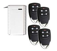 Hiland Kit récepteur + 4 télécommandes à codage Rolling Code 433,92 MHz, récepteur à 1 canal NO-C-NC universel 12-24 V + télécommande à 3 canaux