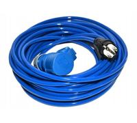 Hilark Cable Tech Adaptateur Camping-Car H07BQ-F Polyuréthane (Pur) 3x2,5 Câble de branchement Camping Prise CEE Bleue 10m