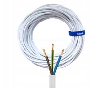 Hilark Cable Tech Câble H03VV-F OMY 3x1,5 mm Blanc Rond Alarme, électrique, Souple (toronné), d'installation 50m
