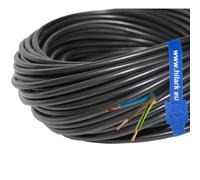 Hilark Cable Tech Câble H05VV-F 3x2,5 mm2 (3g2,5 mm2) (300m, Noir)
