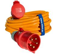 Hilark Cable Tech CEE IP44 Rallonge électrique en Polyuréthane H07BQ-F 5g4 mm2 32A Orange 15m