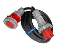 Hilark Cable Tech H07RN-F 5x16 mm2 Adaptateur CEE 63A (fiche) à 125A (Prise) 1m Noir