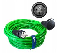 Hilark Cable Tech Przedłużacz elektryczny 1 gniazdo zielony H07BQ-F 3g2,5 z gumy mocny 40m