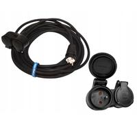 Hilark Cable Tech Rallonge en Caoutchouc H05RR-F 3G2,5 mm avec répartiteur 2 Prises 20m