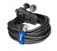 Hilark Cable Tech Rallonge en Caoutchouc répartiteur 30m H07RN-F 3x1,5