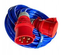 Hilark Cable Tech Rallonge en polyuréthane H07BQ-F 5x2,5mm² 16A 5 Broches Bleue 10m