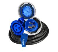 Hilark Cable Tech Rallonge triphasée CEE 32A 3 Broches IP67 3x4mm Caoutchouc H07RN-F OnPD 35m