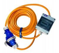 Hilark Cable Tech Rallonge triphasée CEE pour Camping-Car 32A Pur H07BQ-F 5x4mm² IP65 avec Compteur d'énergie 20m