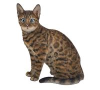 HiLine Gift Ltd. Statue de Chat du Bengale Assis Marron
