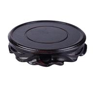 Hilitand Base Ronde en Bois Massif pour Vase, Aquarium, théière, Ornement en Pierre, brûleur d'encens(diamètre intérieur 10 cm/3,9 in)