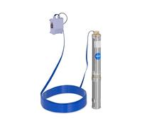 Hillvert Pompe Immergée 6000 L/h, 550 W, Profondeur de pompage max. 58 m, Diamètre de la pompe 95 mm, Acier inox - Pompe de Puits Submersible