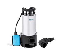 Hillvert Pompe immergée HT-ROBSON-SP1100DWE (1.100 W, Débit max: 16.000 l/h, Commutateur flottant, Taille max. des particules: 35 mm, Câble: 10 m)