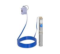 Hillvert Pompe Immergée Pompe de Puits Submersible 6000 L/h, 370 W, Profondeur de pompage max. 43 m, Diamètre de la pompe 95 mm, Acier inox