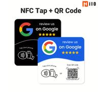 Hilo Programmable NFC 215 carré pour carte d'examen Google Table de Station NFC 13.56Mhz Code QR carte debout modifiable White 1PCS