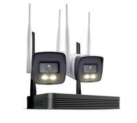 HiLook Powered by HIKVISION/ KIT Bullet WiFi IKS-2044BH-PH/W/ 4Mpx/ 2x caméras IPC-B140HA-LDF/W/ 1x NVR-DS-7104NI-S1/W