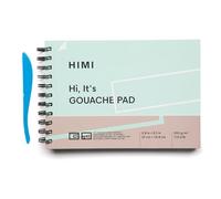 HIMI Bloc de gouache 5,9 x 8,3 pouces (110,5 lb/200 g) 40 feuilles vertes texturées croquis gouache acrylique aquarelle collages pour artistes