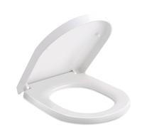 Himimi Abattant WC, Cuvette Toilette Universelle Forme D, Abattant WC avec Frein de chute, Charnière Métal Réglable à 360 Degrés, Lunette WC Facile à Retirer et à Nettoyer (450 x 361 x 53 mm)