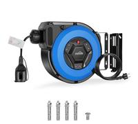 Himimi Enrouleur Electrique Automatique avec Support 15 m + 2m, 1500W~ 3000W tambour automatique de câble, rallonge electrique 180° Pivotant, montage mural, Pose suspendue, Protection Degré IP44