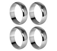 Himla Rond de serviette Monaco Ø4 cm 4-pack Argent