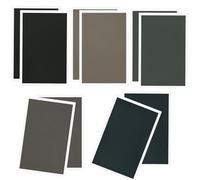 Himmlfel Lot de 10 feuilles de papier de verre pastel mat 5 couleurs pour pastels, acrylique, craies, crayons, peinture au charbon, papier pastel à l'huile pour artistes et débutants (avec bordure)