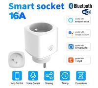 HIMOJO Tuya WIFI + Bluetooth prise intelligente FR prise Smart Life App minuterie Goolge Alexa commande vocale moniteur d'alimentation prises de commutation FR plug-1pcs