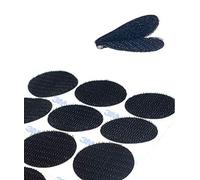 HIMRY 38mm x 36 Paires Pastille Adhésif Fixation Extrême Fort 3M Colle Adhésive, Auto Agrippant Double Face, Rond Montage Crochets et Boucles Autocollantes Fixation Murs Verres Métaux, Noir KXB5057