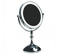 HIMRY LED Miroir Maquillage, 7X Grossissement, Réglable Luminosité, 20 cm Miroir de Salle de Bain, Tournant Miroir de Rasage, Double Visage Lumineux Miroir Cosmétique, KXD3136-7x