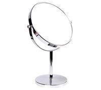 HIMRY Miroir Maquillage, 7X Grossissement, Ø 20 cm, Miroir de Table Double Visage, Miroir de Salle de Bain, Tournant Miroir de Rasage, orientable sur 360°, chromage, KXD3108N-7x