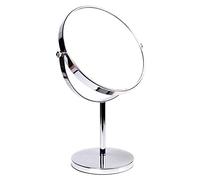 HIMRY Miroir Maquillage de Table 10 Fois grossissant, Ø 20 cm Double Face Miroir cosmétique sur Pied, Miroir pour Salle de Bain, Rond, chromé, pivotant - Idéal pour Rasage, Maquillage, KXD3108-10x