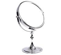 HIMRY Miroir sur Pied 7 Grossissement, 8 inch, Miroir Cosmétique Double Face pour Maquillage, Rasage, 20 cm Miroir de Table Miroir Grossissant, Chromé, KXD3105-7x