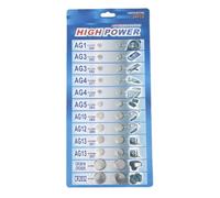 HINAYOSAN Lot de 24 piles AG1/AG3/AG4//AG5/AG10/AG12/AG13 pour montre, horloge, caméra, bouton mixte CR2016 CR2025
