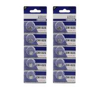 HINAYOSAN Lot de 5 piles bouton CR1025 3 V pour montres, calculatrices, clés et télécommandes