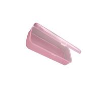 hindraem Boîte de rangement transparente pour outils de nail art : perles, bandes de polissage, pinceaux, stylos, organiseur compact pour outils personnels, Rose, S