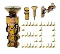 Hinge And Repair Vis d'expansion - Fixations courtes en métal - Kit de réparation de trous de vis pour charnière de porte - Pour filetage dénudé lâche - Installation de cloisons sèches - Armoire de