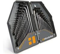 Hinrichs 30 Pcs llen - 0,7mm à 10mm - Pouces et Mètriques - 0,028 à 3/8 Pouces - Cle Btr - 6 Pans - Hexagonale