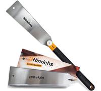 Hinrichs Scie de Style Japonais Ryoba 25cm - Acier au Carbone - Double Face convient pour Bois & Plastique - Scie de Traction - Japanese Style Saw avec interchangeable Lame