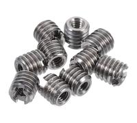 HINTRMENT 10 Inserts Filetés en Acier Argenté pour Fixation Filetée, Installation Facile et Démontage Rapide, Connecteur pour Meubles en Bois et Moulage