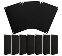 HINTRMENT 10pièces Lot de Plaques Aluminium Noires pour Porte et Mur Plaques Vierges DIY pour Signalétique Bureau et Lisses