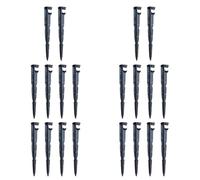 HINTRMENT 20 Pièces Piquet de Support pour Émetteur de Goutte-à-goutte, Poteau D'irrigation Goutte à Goutte Pp Noir 14,9x2,3cm pour Tuyaux D'arrosage, Jardin et Potager, Maintient les