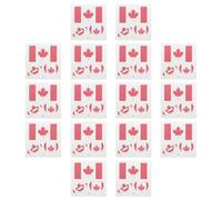 HINTRMENT 20 Pièces Tatouages Temporaires Drapeau Canadien Feuilles D'érable, Application Facile et Texture Ultrafine, pour Parades de Rue et Zones de Fans