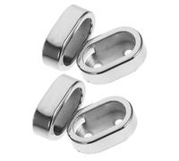 HINTRMENT 4pièces Support de Tringle Alliage Zinc Base de Fixation pour Penderie et Support Tringle Rideau de Résistant et Facile à Installer pour Garde-Robe et Salle de Bain