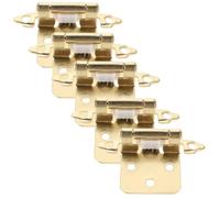 HINTRMENT 5 Pièces Charnière Invisible à Fermeture Automatique pour Porte, Charnière de Meuble Semi-cachée 1/2, Acier, Café, pour Portes de Camping-portes D’armoire, la Cuisine et Remorque