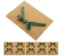 HINTRMENT 50 Enveloppes Vintage en Papier Kraft Vert Ruban, Confidentialité Assurée, Portable, pour Bureau ou Paquet D'école