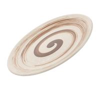 HINTRMENT Assiette à Motif Spiralé en Céramique Blanche Mate Relief, Plateau de Service Pratique pour Bars et Repas, Design Frais et Solide