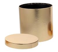 HINTRMENT Boîte Ronde pour Arrangements Floraux Dorée, Mini Jardinière en Carton Couvercle, Coffret Présent pour Bouquets, Emballage Cylindrique, Convient pour Mariage et Présents