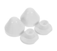 HINTRMENT Cache-Boulons Wc en Plastique Blanc 2 Pièces pour Toilettes Suspendues, Accessoires de Toilette, Installation Facile, Décoratif pour Salle de Bain