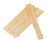 HINTRMENT Cadre D'éventail Japonais Pliable en Bambou et Métal Beige, Kit 4pcs Portable et Facile à Assembler pour Événements en Plein Air et Découverte Traditionnelle