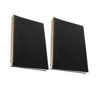 HINTRMENT Carnet de Planification Budgétaire Noir 2pcs Couverture Pp et Pages en Papier pour Suivi des Dépenses en Écoles et Entrepôts